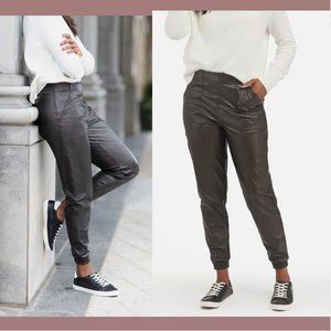 NEW $148 Spanx [ Small ] Faux‎ Leather Jogger Pants in Black